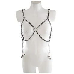 Top 10 ⭐ Bondara Black Chain Bra With Nipple Clamps ⌛