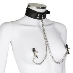 Best Pirce 😉 Bondara Luxe Leather Collar With Nipple Clamps ❤️