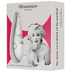 Flash Sale ⌛ Womanizer Marilyn Monroe White Marble 10 Function Clitoral Stimulator 👏