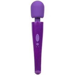 Deals 🎁 Bondara Purple Glitter 10 Function Rechargeable Wand Vibrator ⌛