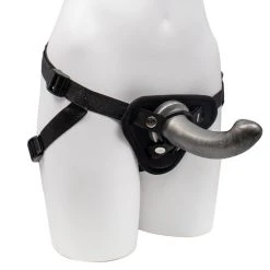 Hot Sale 👏 Bondara&Sex Marbled Silver Curved Strap-On ? 6 Inch ❤️