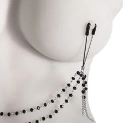 Flash Sale 🔥 Bondara&Sex Onyx Beaded Chain Sliding Nipple Clips 🔔 -LALA Adult Toys Shop unnamed file 959